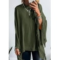 thumbnail image 3 of PRETTYGARDEN Women's Fall Winter Poncho Sweaters Trendy Chunky Knit Fringe Shawls Wraps Pullover Tops Holiday Outfits, 3 of 7