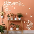 thumbnail image 3 of Calcomanías de pared de mariposas y vides blancas, pegatinas de vinilo con flores, murales florales de vinilo, decoración de flores blancas., 3 of 9