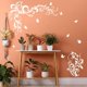 thumbnail image 3 of Calcomanías de pared de mariposas y vides blancas, pegatinas de vinilo con flores, murales florales de vinilo, decoración de flores blancas., 3 of 9