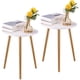 thumbnail image 1 of Set de mesa auxiliar Apicizon con patas de madera blanca, 42 cm y 52 cm, 1 of 9