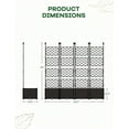 thumbnail image 3 of Garvee Planter Box Set with Trellis, 66 x 16 x 63  inch, Black, 3 of 6