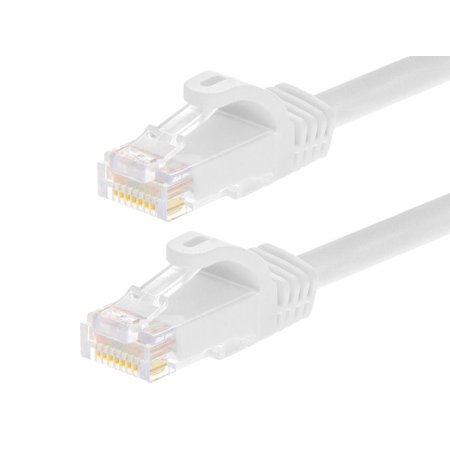 UPC: 0889028175637 | Monoprice Cat6 Ethernet Patch Cable – 2 Feet – White (12 pack) Snagless RJ45  Stranded  550MHz  UTP  Pure Bare Copper Wire  24AWG – Flexboot Series