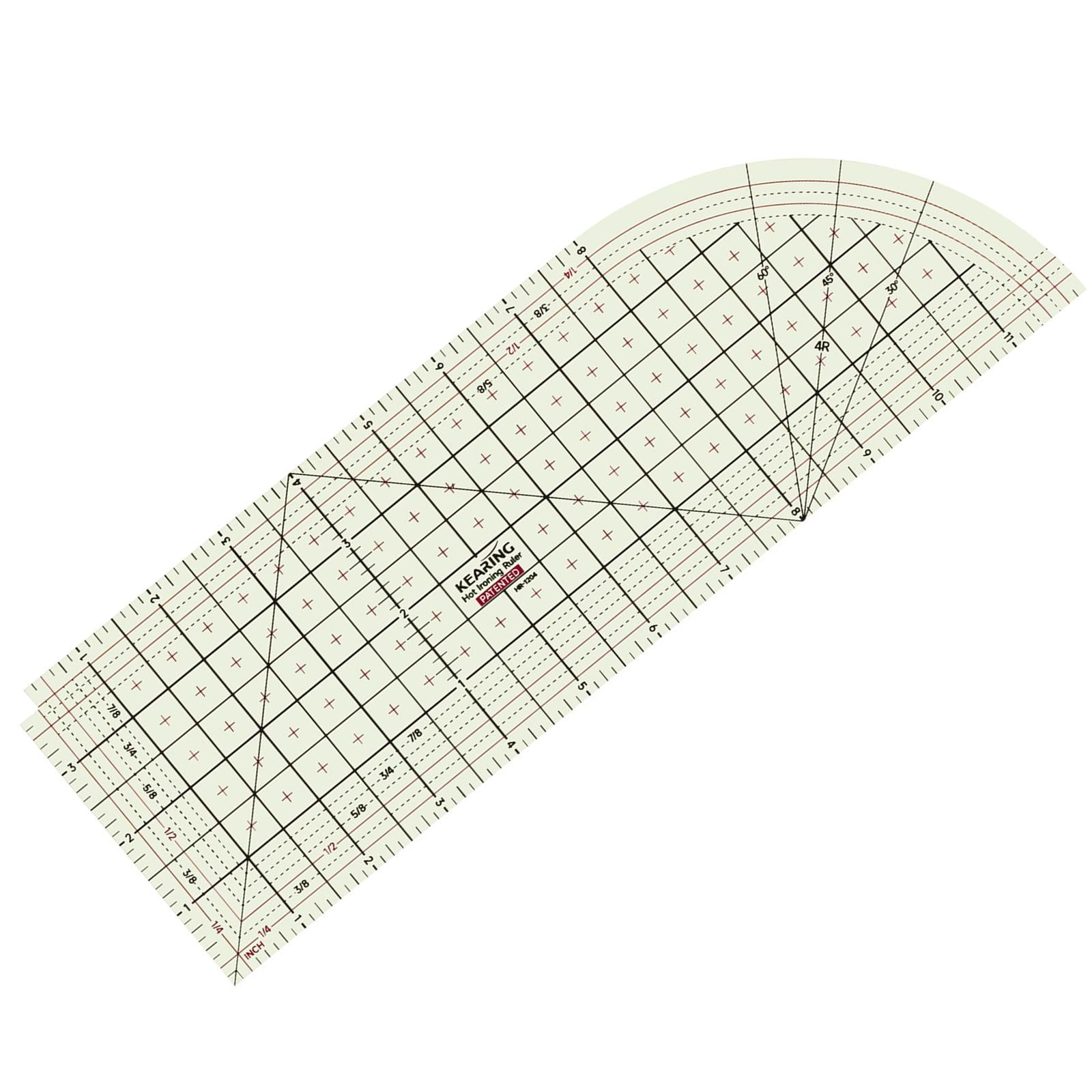 Hot Hem Ruler Tailor Patchwork Ruler Portable Heat Resistant Quilting Guide Sewing Ruler Sewing Fittings for Press Dry or Steam Iron Folding