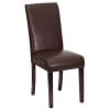 thumbnail image 2 of Emma + Oliver Dark Brown LeatherSoft Panel Back Parsons Chair, 2 of 12