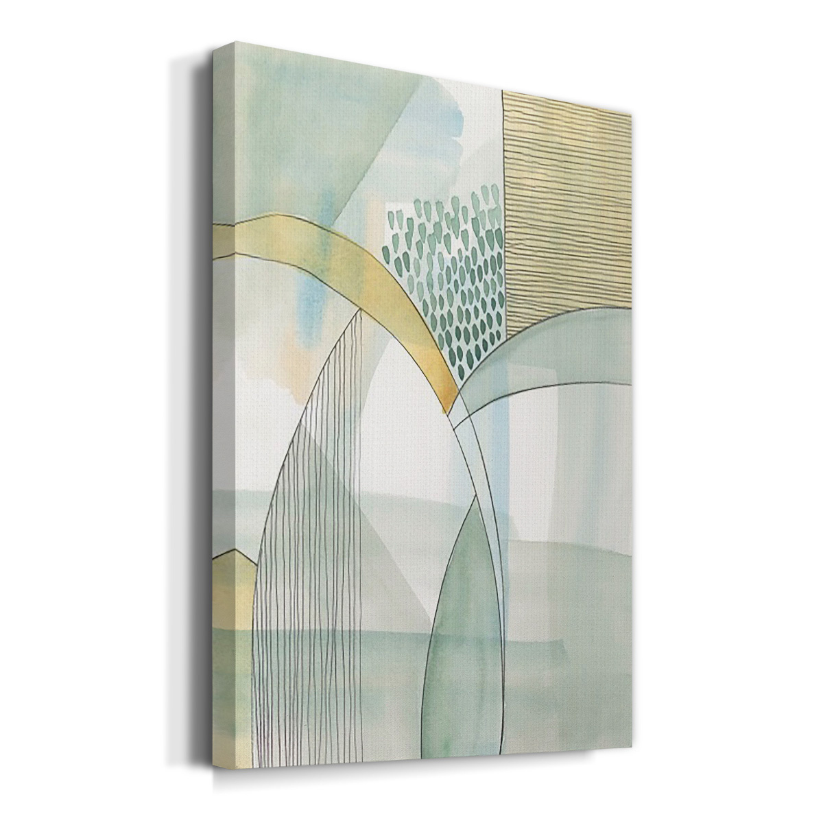Mint Reflection I Premium Gallery Wrapped Canvas - Ready to Hang