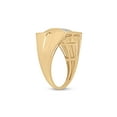 thumbnail image 3 of 10kt Yellow Gold Mens Round Diamond Cluster Ring 1/4 Cttw, 3 of 4