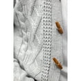 thumbnail image 6 of X RAY JEANS Mens Faux Shearling Shawl Collar Cable Knit Cardigan Sweater, Light Grey, L, 6 of 7