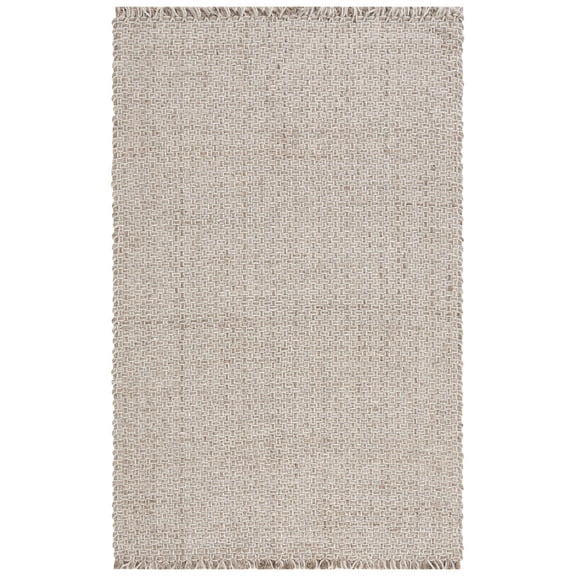 SAFAVIEH Natural Fiber Easton Solid Area Rug, Natural/Grey, 5' x 8'