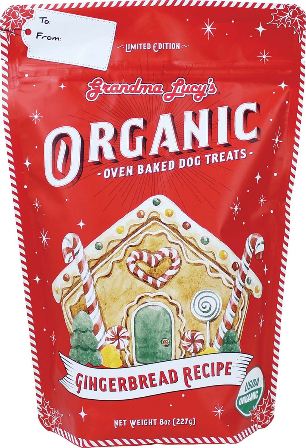 Grandma Lucys Organic Oven Baked Gingerbread Dog Treat 8 Oz Walmart