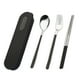 thumbnail image 2 of Conjuntos de vajilla 304 Estudiantes reutilizables para cubiertos de acero inoxidable Use accesorios de viaje de diseño simple para reuniones familiares de picnic Negro 3 PCS Inevent HA012732-05, 2 of 7