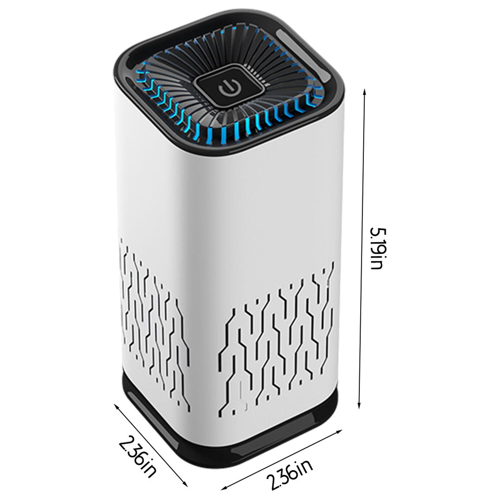 Cevemin 107 sq ft Home Filter Pet Dander Smoke Dust Air Purifier, White
