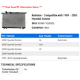 thumbnail image 2 of Radiator - Compatible with 1999 - 2005 Hyundai Sonata 2000 2001 2002 2003 2004, 2 of 2