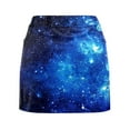 thumbnail image 5 of 2 In 1 Skorts for Women Crossover High Waisted Tennis Skirt with Built-In Shorts Summer for Athletic Gym Running Shorts with Drawstring,Blue,XL, 5 of 5