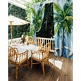 thumbnail image 5 of nqOlkjepod Outdoor Curtains for Patio Waterproof, Coastal Beach Outdoor Privacy Panels Grommet, Green Tropical Palm Vintage Blue Wood Grain Blackout Outside Curtains for Porch 54"x95", 1 Panel, 5 of 8