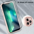 thumbnail image 3 of for iPhone 13 Pro Max Case Sparkly Diamond Crystal Metal Bling Camera Lens Cover Back Clear & Matte Bumper Silicone Shockproof Protective Case + Screen Protector for Girls and Women -Pink, 3 of 6