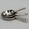 thumbnail image 4 of 1/12 Scale Dollhouses Kitchen Accessory Metal Pans Set 3Size Miniature Frying Pans for Craft Project Model Kitchen Setting, 4 of 8