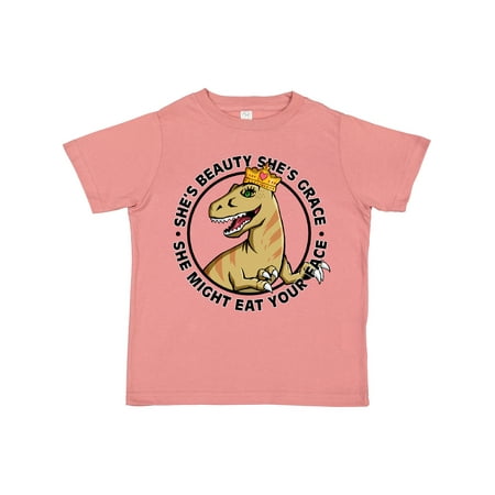 

Inktastic Raptor Princess She s Beauty and Grace She Might Eat Your Face Gift Toddler Toddler Girl T-Shirt
