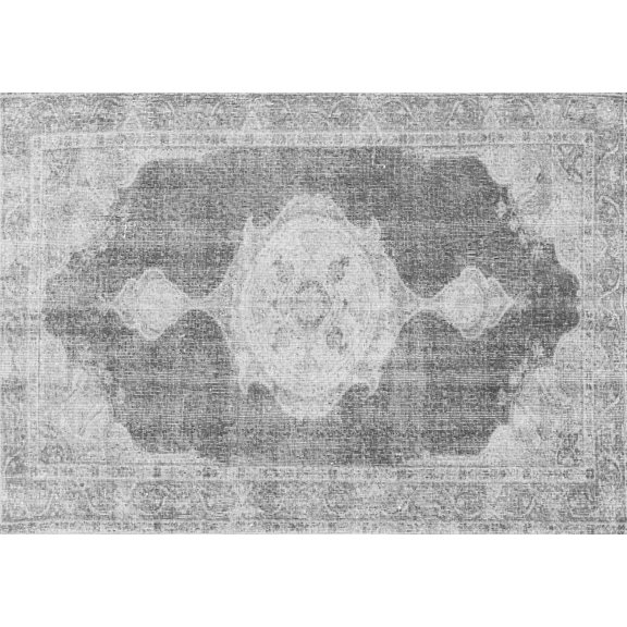Ahgly Company Indoor Rectangle Persian Gray Traditional Area Rugs, 5' x 7'