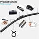 thumbnail image 5 of Car Wiper Blades for Lincoln MKX 2016 2017 2018 2019 2021 2022 Front Windshield Frameless Durable Rubber Snow Shaving Accessorie, 5 of 5