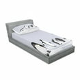 thumbnail image 3 of Ambesonne Animal Fitted Sheet & Pillow Sham Set, Polar Icy Land Winter, Full, Lilac Grey White, 3 of 3