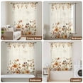 thumbnail image 5 of Vintage Floral Semi Sheer Curtains Drapes for Living Room, Bedroom, French Doors Window 96 Inches Long, Spring Flowers Eucalyptus Leaves Rod Pocket Chiffon Curtain Drapery Voile Draperies Panel, 5 of 8