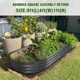 thumbnail image 6 of 8×4×1 ft Galvanized Raised Garden Bed Kit，Raised Garden Boxes Outdoor, Oval Metal Raised Garden Beds for Vegetables,grey, 6 of 11