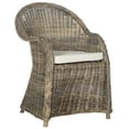 thumbnail image 3 of SAFAVIEH Zane Traditional Wicker Outdoor Club Chair, Grey, 3 of 7