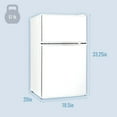 thumbnail image 2 of Keystone New Standard 3.1 Cu. ft. 18.5 in W Compact Standard Door Refrigerator/Freezer, White, KSTRC312CW, 2 of 8