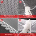 thumbnail image 4 of Ledeak 3 Pcs Mesh Screen Food Cover, 12 Inch Tents Popup Collapsible Food Cover, Food Protector Tent Net Screen Umbrella for Keeping Out Flies Bugs Mosquitos Picnics (White), 4 of 7