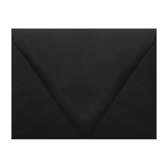 LUXPaper A2 Contour Flap Envelopes, 4 3/8 x 5 3/4, Midnight Black, 50/Pack
