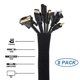 thumbnail image 2 of Fundas para Gestión de Cables Yuxing Protector de Cables Ajustable Negro 50 x 10.5 cm, 2 of 5