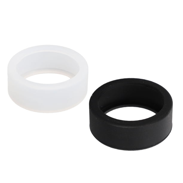 Funda Protectora De Silicona Para Smart Ring, Funda Elástica Y Fácil De Limpiar, 2 Piezas En Blanco Y Negro, Compatible Con Todos Los Smart Rings Del Mercado