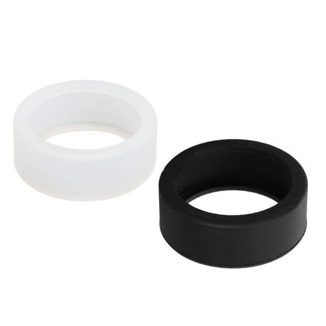 Funda Protectora De Silicona Para Smart Ring, Funda Elástica Y Fácil De Limpiar, 2 Piezas En Blanco Y Negro, Compatible Con Todos Los Smart Rings Del Mercado
