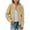 Yellow, variant on Women's Fashionable Warm Shearling Jacket with Zip-Up Solid Colour Outerwear, Soft and Cozy, Lightweight Design, Perfect for Fall and Winter, Casual Style,Yellow 2XL