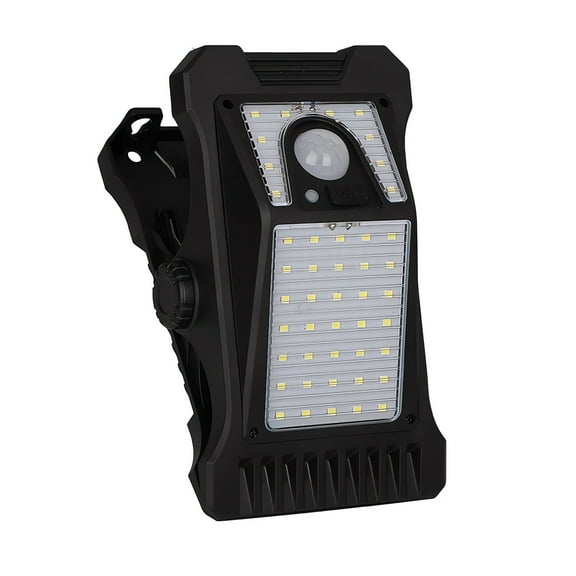 A Solar Outdoor Clip Light With Led Source, Motion Detection, Portable For Garden, Yard, Pathways, Easy Installation, Waterproof Design