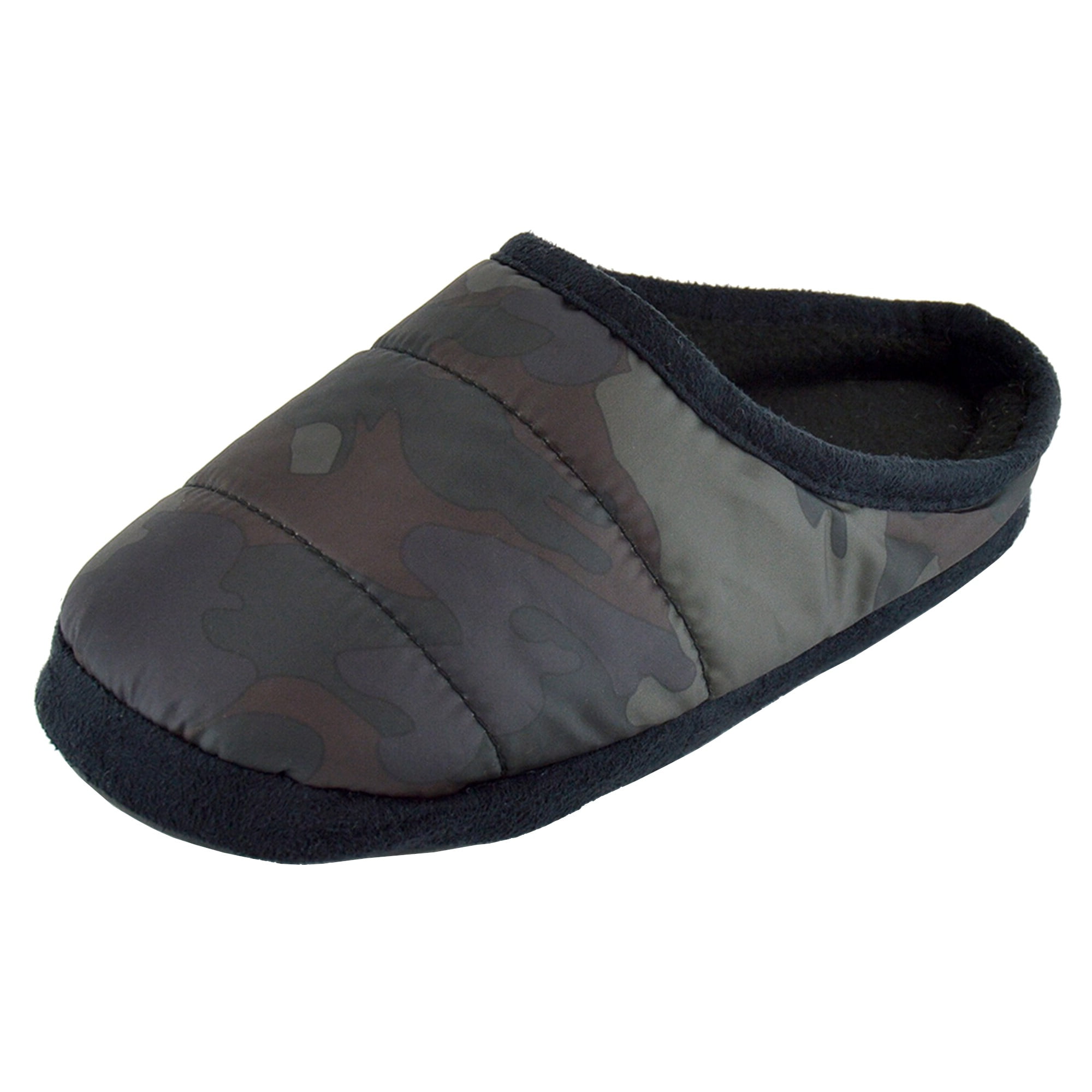 Mens Older Boys Navy Blue Full Shoes Slip On  Lion Motif Slippers Size 3 4 5 6 