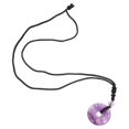 thumbnail image 3 of Natural Crystal Pendant Chinese Safe Stone Necklace For Jewelry Lovers 1Set Delicate Traditional Round Design In Purple Color, 3 of 4