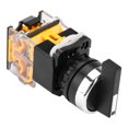 thumbnail image 4 of TOPINCN Rotary Switch, 3 Position Rotary Switch,22mm 3 Position Auto Reset Selector Momentary Rotary Switch Long Handle LA38-20BX33, 4 of 7