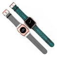 thumbnail image 3 of Greenish-Blue Snakeskin Animal  Print Faux Leather Apple Watch Band, 3 of 4
