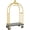 Gold, variant on Chantmo Heavy Duty Hotel Luggage Cart 900 lbs Capacity Brushed Stainless Steel 8 inch Rubber Wheels Grey Carpeted Deck 74x41x25 inch Gold