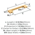 thumbnail image 4 of Amerock Versa 5-1/16 inch (128mm) Center-to-Center Champagne Bronze Cabinet Pull - 25 Pack, 4 of 5