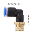 thumbnail image 2 of LOVEVER 5 Pcs Plastic Fittings Air Compressor Accessories Hose Coupler Adapter Mender, 2 of 8