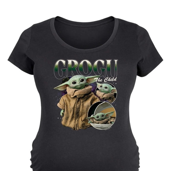 Star Wars - Grogu Bootleg - Women's Maternity Scoop Neck Graphic T-Shirt