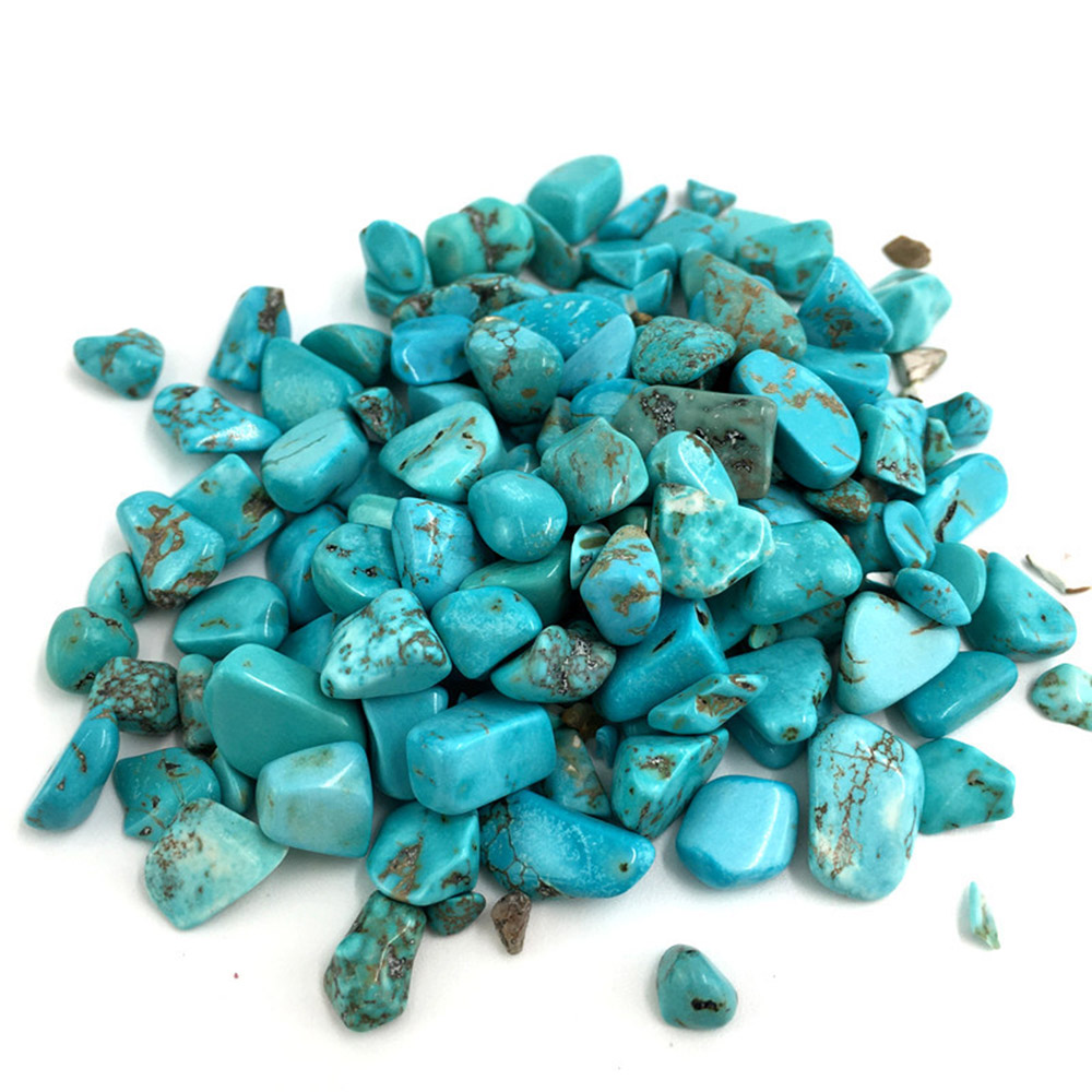 Dsseng Turquoise Irregular Chip Stone Beads 5-8mm Gemstones Crystal Loose Bead for Jewelry Making Bracelet Necklace DIY Craft Finding