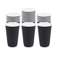 thumbnail image 2 of Restpresso 16 oz Black Paper Coffee Cup - Double Wall - 3 1/2" x 3 1/2" x 5 1/2" - 25 count box, 2 of 11