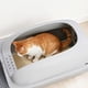 thumbnail image 2 of EDX Caja de Arena para Gatos de Acero Inoxidable con Tapa, Caja de Arena para Gatos Extra Grande XL para Gatos Grandes, Lados de Pared Alta, Nunca Absorbe Olores, Fugas Antiorinas, Fácil Limpieza, Recogedor y Tapete Incluidos, Gris Claro, 2 of 8