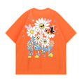 thumbnail image 4 of YDLCAFD T-Shirts pour Femmes Col en V Crop Mode Décontractée Imprimé Col Rond Manches Courtes Pull T-Shirt, 4 of 4