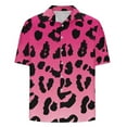 thumbnail image 4 of COSFO Casual Men Shirts Leopard Print Short Sleeve Collared Tops Button Down Regular Fit Summer Shirts, 4 of 5