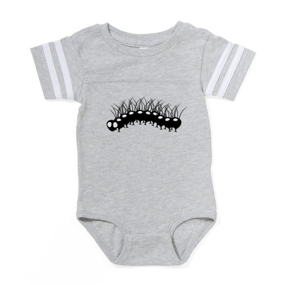 CafePress - Tr_Hairycaterpillar - Cute Infant Baby Football Bodysuit