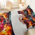 thumbnail image 4 of Castle Fairy Red Supercar Twin Bedding Sets 7-Piece for Boys, City Explosion Bedding Comforter Set for Bedroom, Red and Black,Grey Reversible, 4 of 7